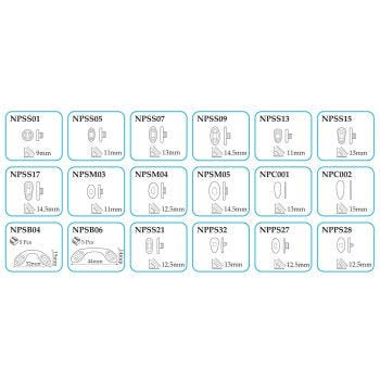 Set of Nose Pads Push On 20 pairs