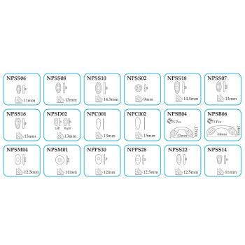 Set of Nose Pads Screw On 20 pairs