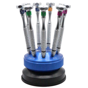 Set of 9 Screwdrivers & Nutdrivers on rotating stand