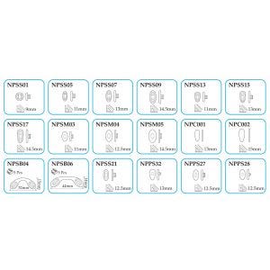 Set of Nose Pads Push On 20 pairs