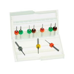 Tungsten carbide drill assortment: 10 drills in a storage box