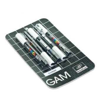 Pack of 5 Markers - White Color